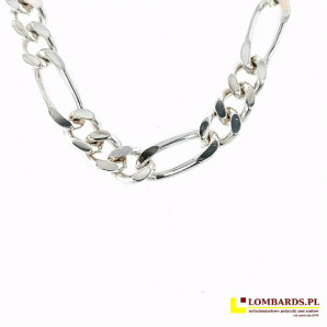 srebrny łańcuszek figaro