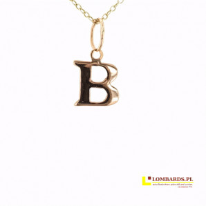 złota przywieszka literka B