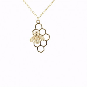 Złoty łańcuszek z pszczółką