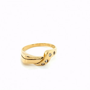 Złoty elegancki pierścionek...