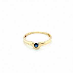 Złoty pierścionek Niebieski...